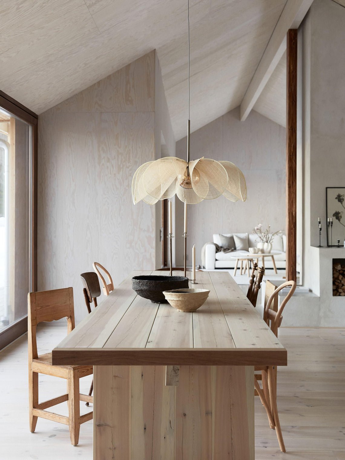 Suspension Japonaise Vintage en Tissu | Kumo