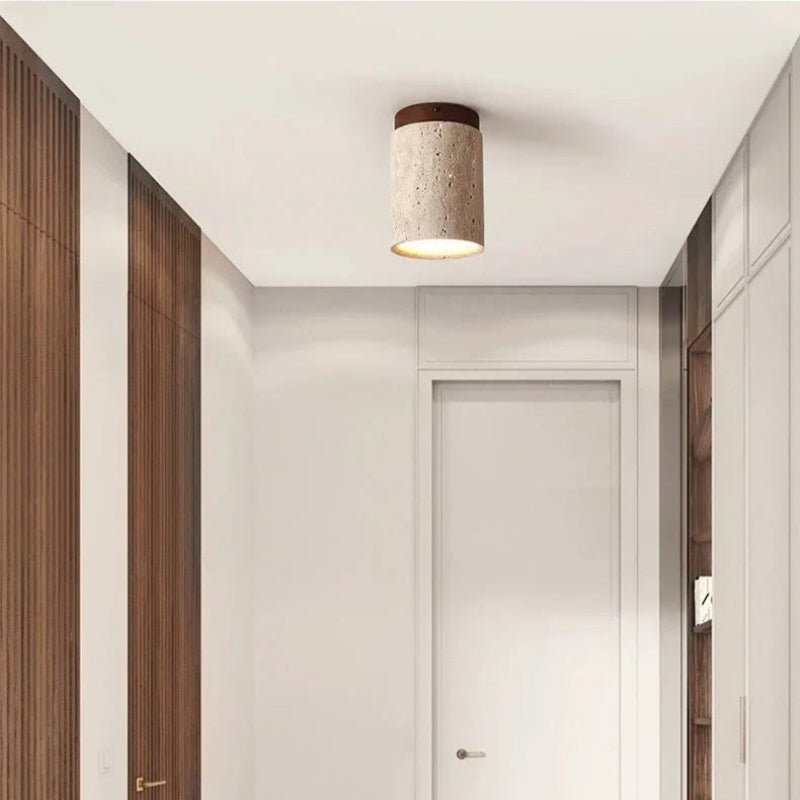 Plafonnier en Pierre Travertin | Oris