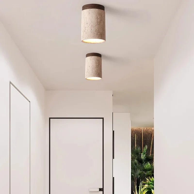 Plafonnier en Pierre Travertin | Oris