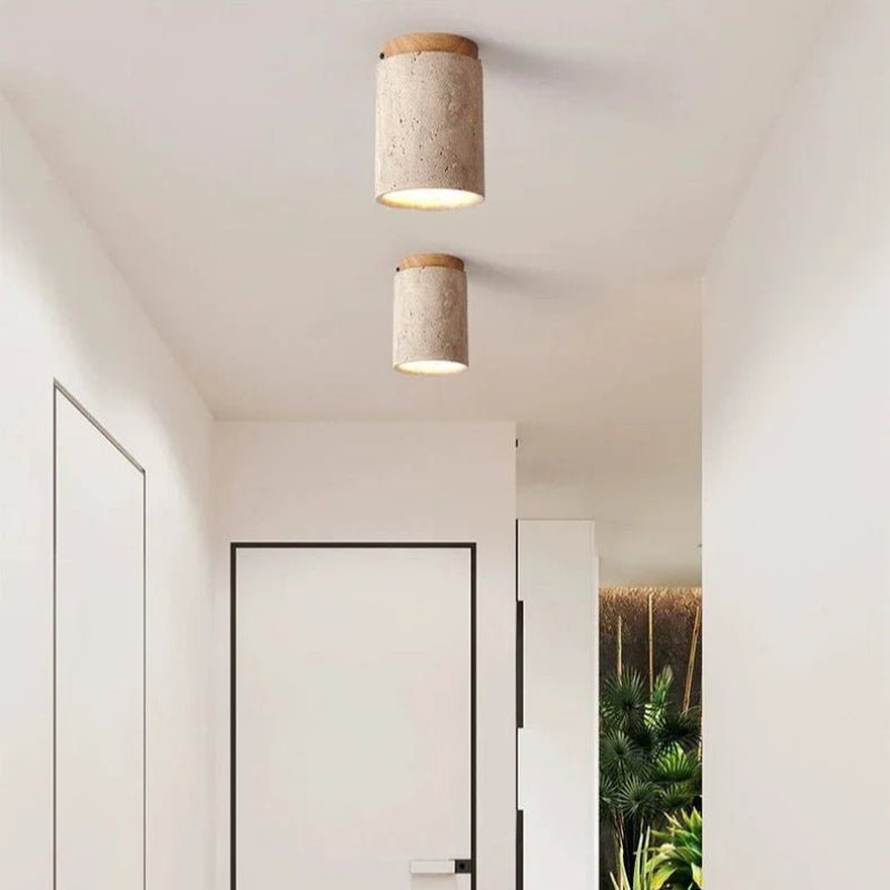 Plafonnier en Pierre Travertin | Oris