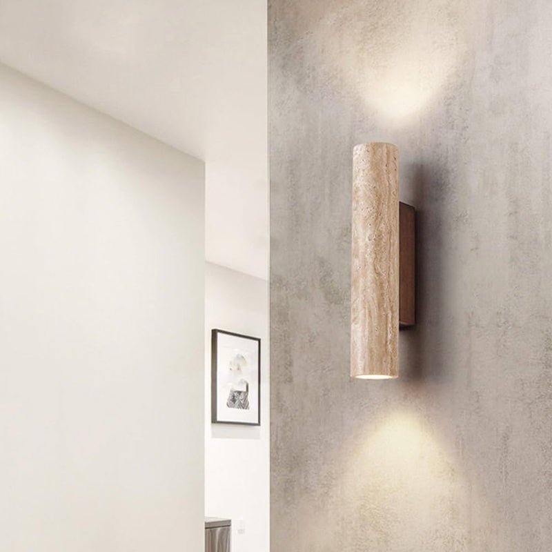 Applique murale Travertin et Bois Naturel | Sabi
