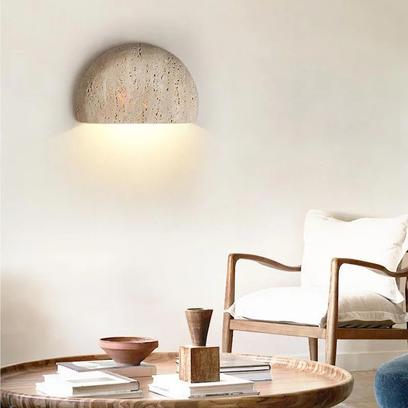 Applique Murale Wabi Sabi en Pierre Naturelle | Lampe murale Design