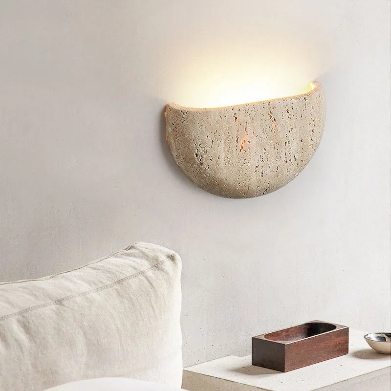 Applique Murale Wabi Sabi en Pierre Naturelle | Lampe murale Design
