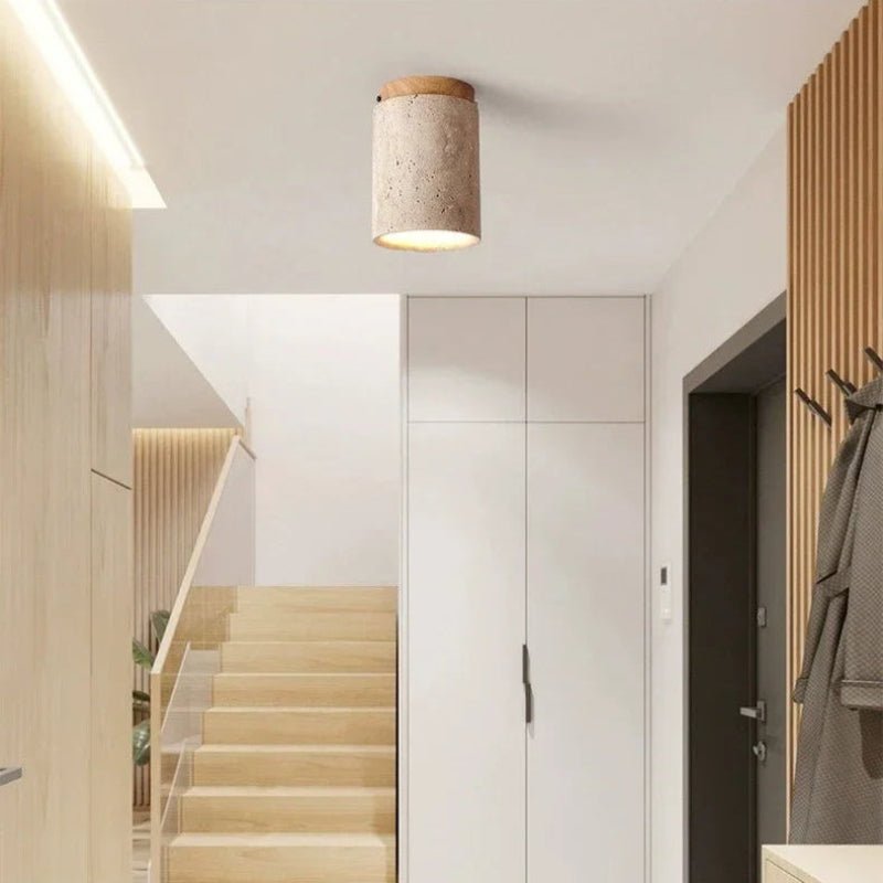 Plafonnier en Pierre Travertin | Oris
