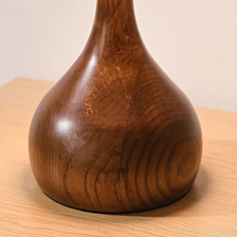 Lampe Design Liora | Lampe Rétro de Chevet, bureau et table en Verre et Bois