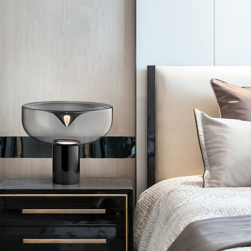 Lampe de Chevet AuraLuxe™| Design Moderne en Verre Transparent