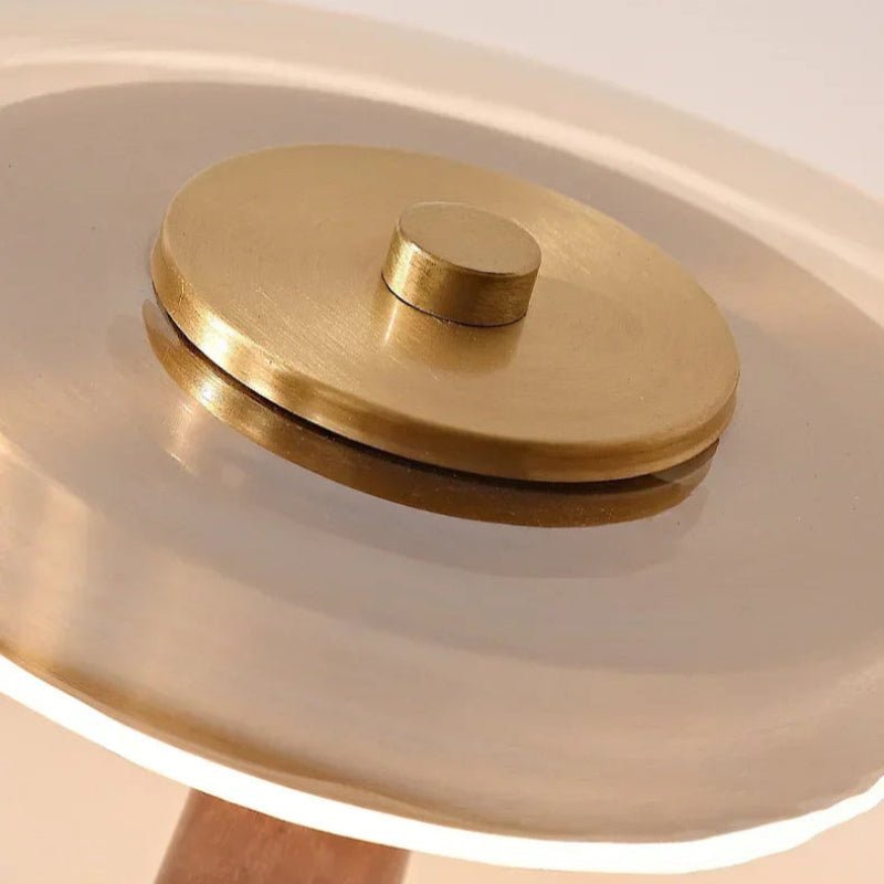 Lampe Design Liora | Lampe Rétro de Chevet, bureau et table en Verre et Bois