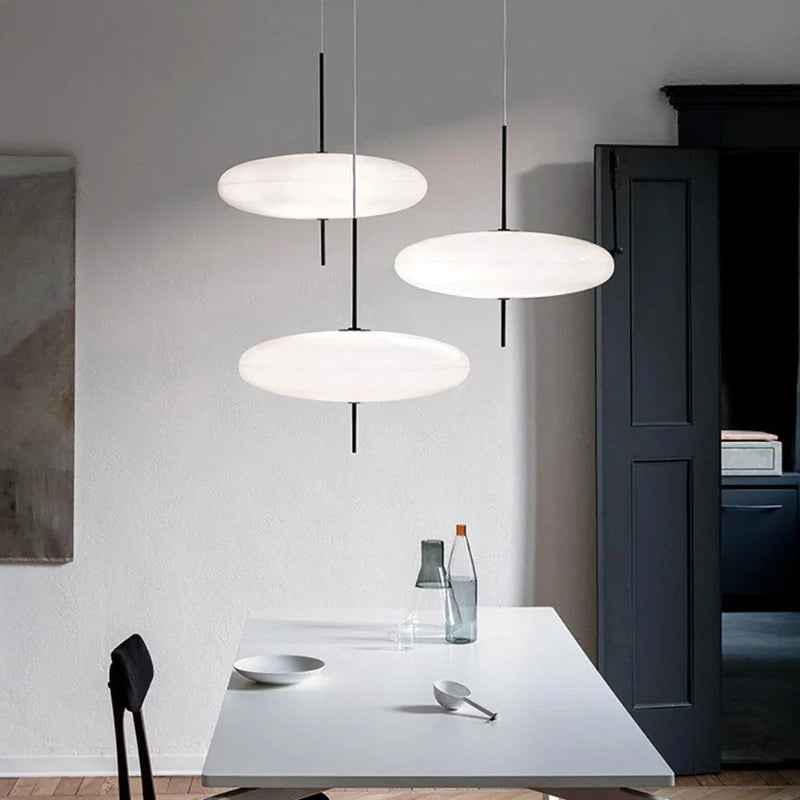 Lampe Suspendue LED Nordica Volante | Suspension Design Blanc/Noir