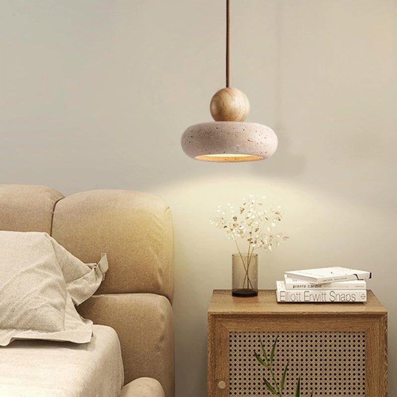Suspension LED en Pierre d'Agate Naturel | Soléa