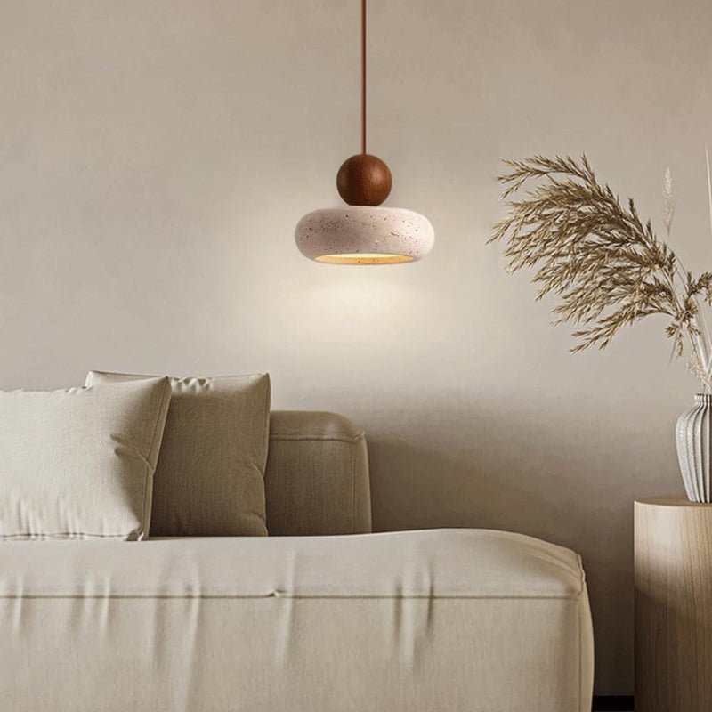 Suspension LED en Pierre d'Agate Naturel | Soléa