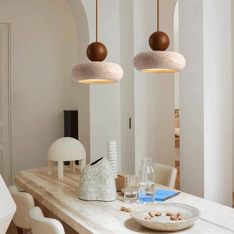 Suspension LED en Pierre d'Agate Naturel | Soléa