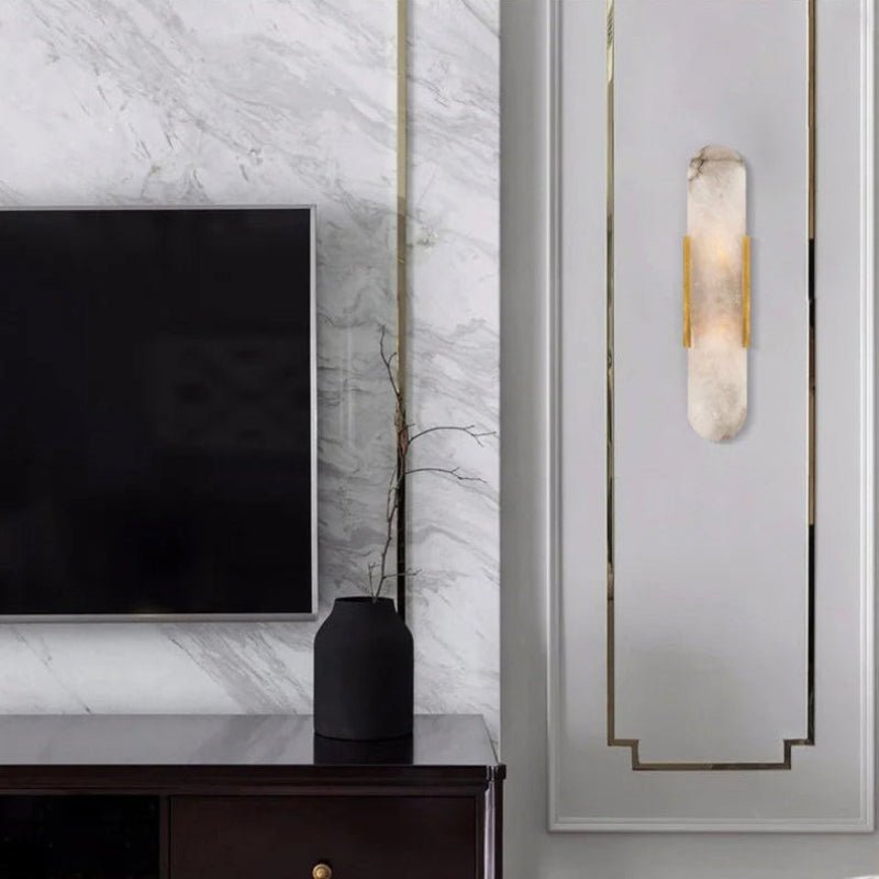 Applique Murale en Marbre Naturel Moderne | Oréo