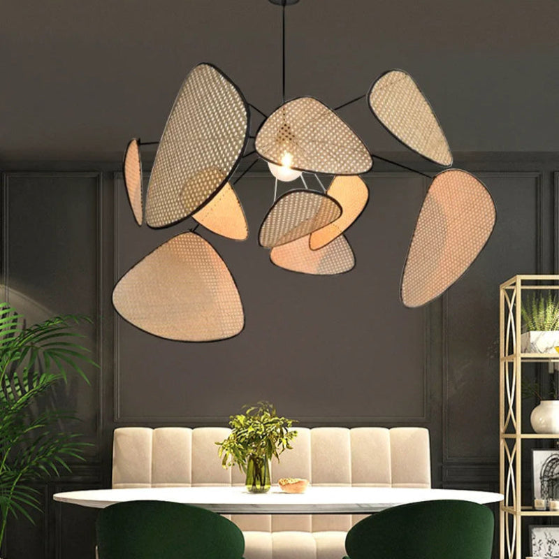 Suspension Bambusa en Rotin et Osier Naturel | Luminaire LED Design Bohème