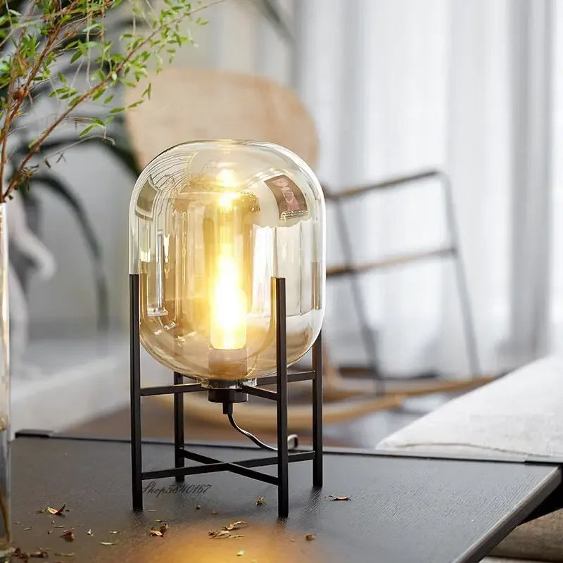 Lampe de Chevet et Lampadaire en boule de Verre Design Scandinave | Globea