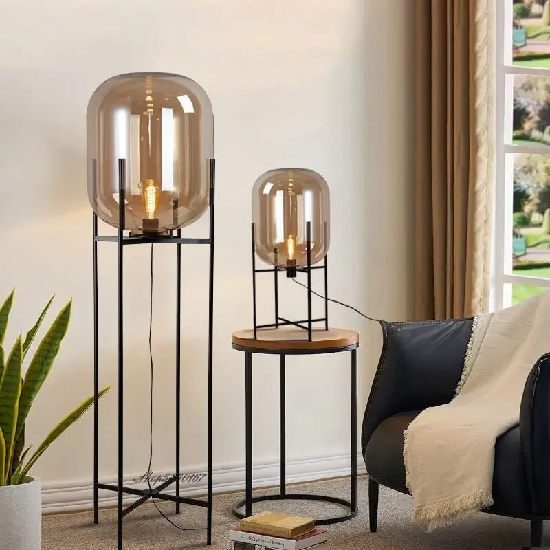 Lampe de Chevet et Lampadaire en boule de Verre Design Scandinave | Globea