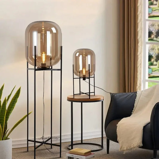 Lampe de Chevet et Lampadaire en boule de Verre Design Scandinave | Globea