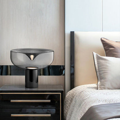 Lampe de Chevet AuraLuxe™| Design Moderne en Verre Transparent