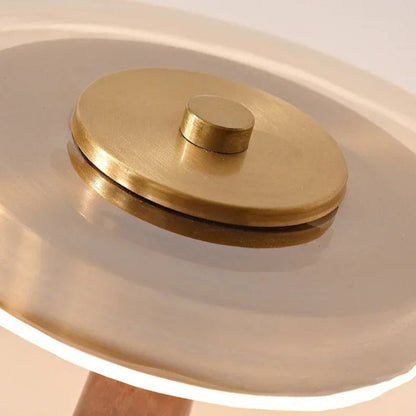Lampe Design Liora | Lampe Rétro de Chevet, bureau et table en Verre et Bois