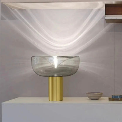 Lampe de Chevet AuraLuxe™| Design Moderne en Verre Transparent