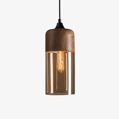 Lampe Suspendue Nordique LED LumenBois | Moderne en Bois et Verre