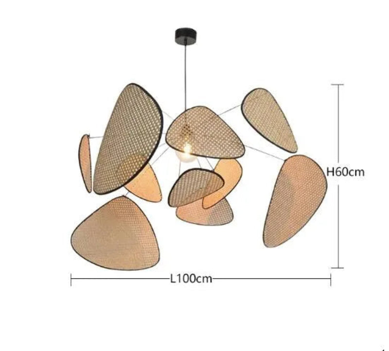Suspension Bambusa en Rotin et Osier Naturel | Luminaire LED Design Bohème