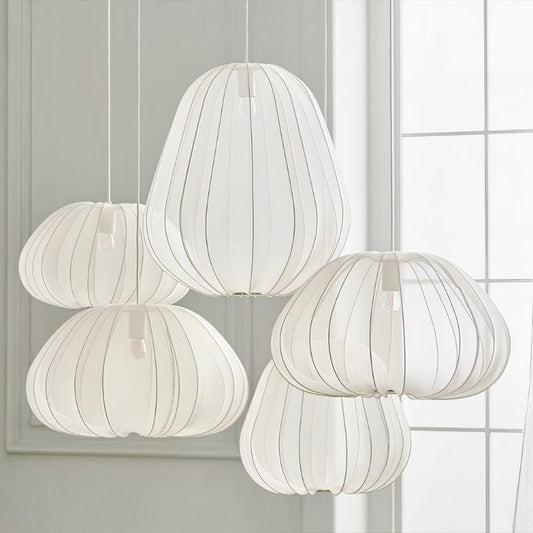 Suspension Lanterne Tissu Design Éclairage LED | Nara
