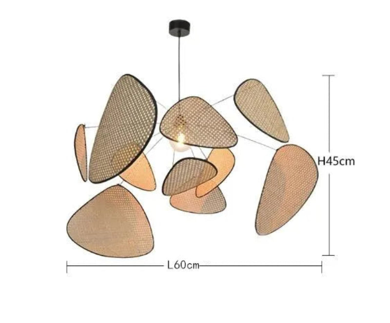 Suspension Bambusa en Rotin et Osier Naturel | Luminaire LED Design Bohème