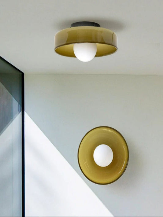 Plafonnier moderne Nova | Nordique Moderne en Verre Coloré et Fer