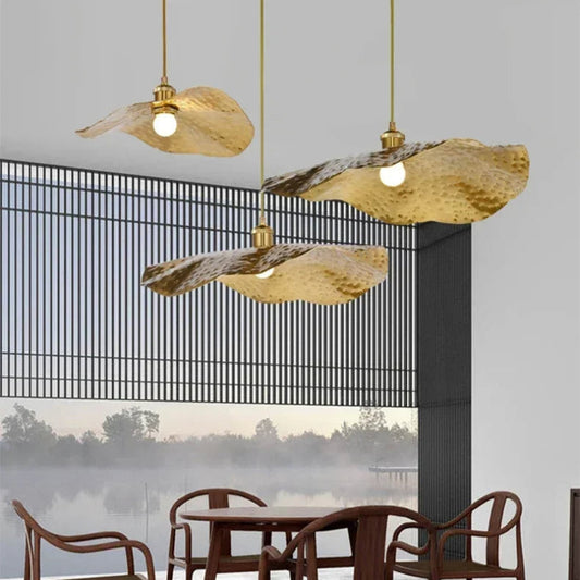 Suspension Chinoise Lian à Feuilles de Lotus | Élégance, Rétro et Luxe pour Intérieur Unique