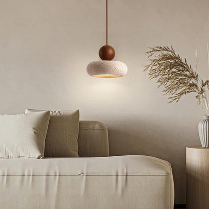 Suspension LED en Pierre d'Agate Naturel | Soléa