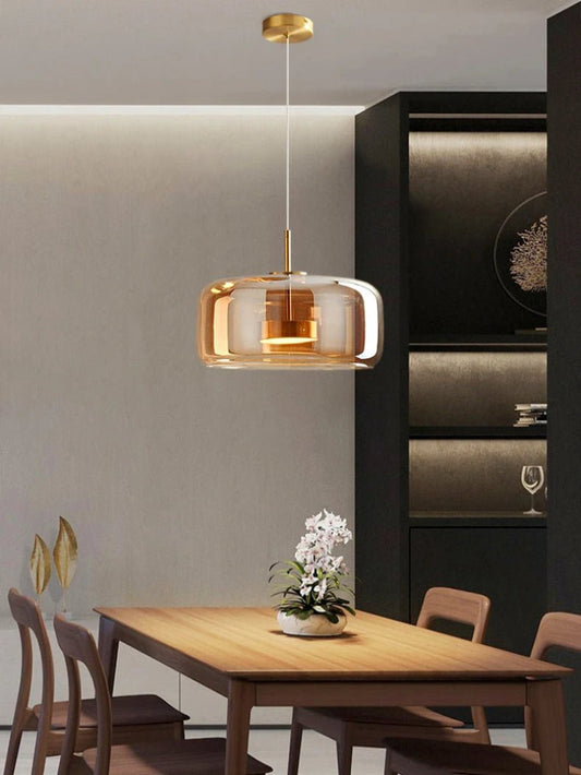 Suspension Nébula | Lustre LED Moderne en Verre Soufflé Design