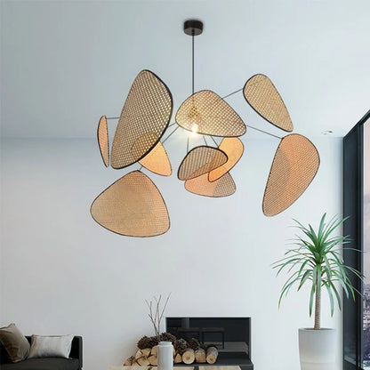 Suspension Bambusa en Rotin et Osier Naturel | Luminaire LED Design Bohème