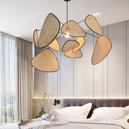 Suspension Bambusa en Rotin et Osier Naturel | Luminaire LED Design Bohème
