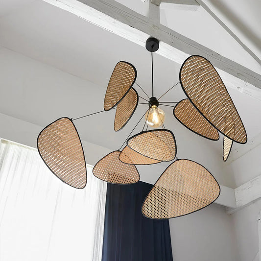 Suspension Bambusa Créative | Rotin et Osier Naturel LED Design