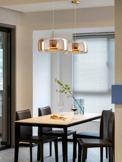 Suspension Nébula | Lustre LED Moderne en Verre Soufflé Design