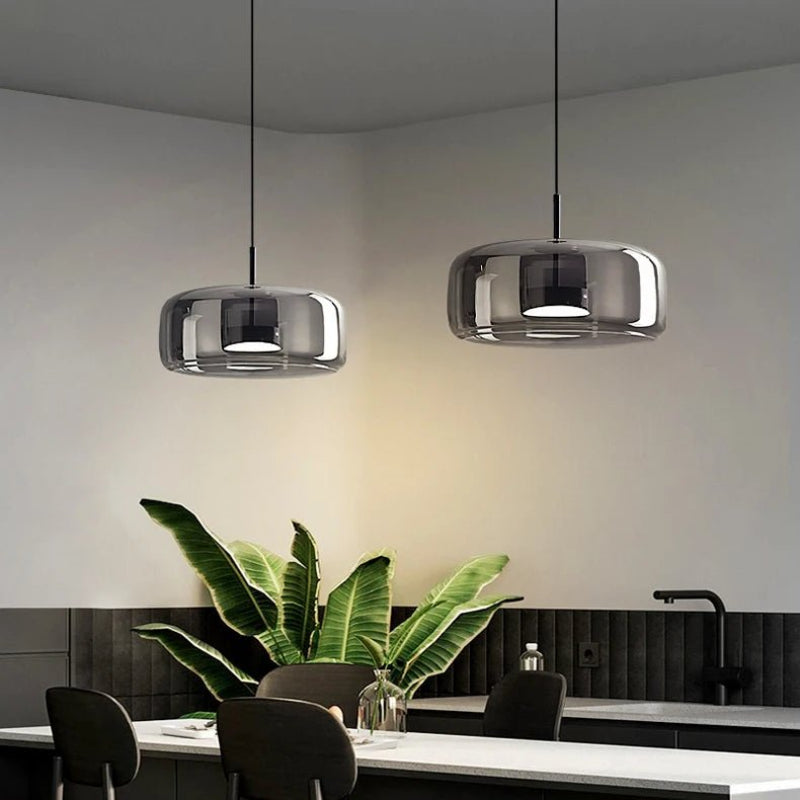 Suspension Nébula | Lustre LED Moderne en Verre Soufflé Design