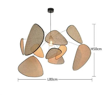 Suspension Bambusa en Rotin et Osier Naturel | Luminaire LED Design Bohème