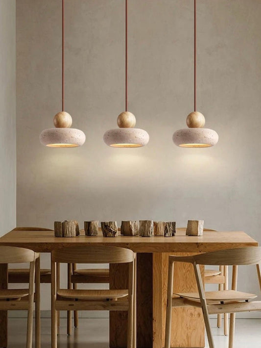 Suspension Soléa | Pierre d'Agate Jaune, Luminaire LED Moderne