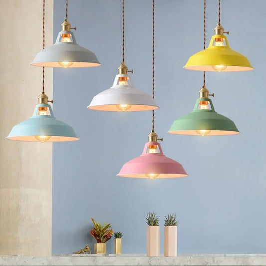 Suspension Orélia | Luminaire Vintage Industrielle Colorée LED